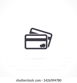 credit card vector icon 10 eps , Lorem ipsum Flat design
