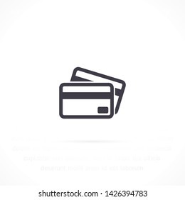 credit card vector icon 10 eps , Lorem ipsum Flat design