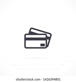 credit card vector icon 10 eps , Lorem ipsum Flat design