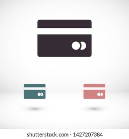 credit card vector icon 10 eps , Lorem ipsum Flat design