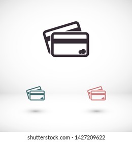 credit card vector icon 10 eps , Lorem ipsum Flat design