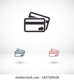 credit card vector icon 10 eps , Lorem ipsum Flat design