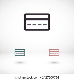credit card vector icon 10 eps , Lorem ipsum Flat design