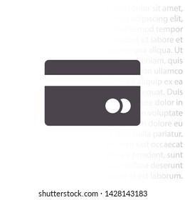 credit card vector icon 10 eps , Lorem ipsum Flat design