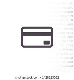credit card vector icon 10 eps , Lorem ipsum Flat design