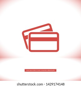 credit card vector icon 10 eps , Lorem ipsum Flat design