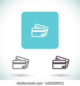 credit card vector icon 10 eps , Lorem ipsum Flat design