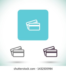 credit card vector icon 10 eps , Lorem ipsum Flat design