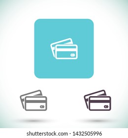 credit card vector icon 10 eps , Lorem ipsum Flat design