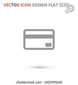 credit card vector icon 10 eps , Lorem ipsum Flat design