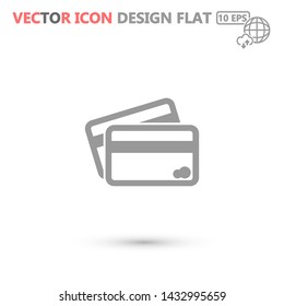 credit card vector icon 10 eps , Lorem ipsum Flat design