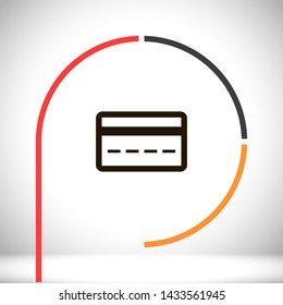 credit card vector icon 10 eps , Lorem ipsum Flat design