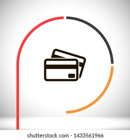 credit card vector icon 10 eps , Lorem ipsum Flat design
