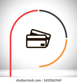 credit card vector icon 10 eps , Lorem ipsum Flat design