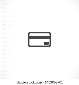 credit card vector icon 10 eps , Lorem ipsum Flat design