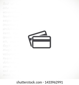 credit card vector icon 10 eps , Lorem ipsum Flat design