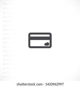 credit card vector icon 10 eps , Lorem ipsum Flat design