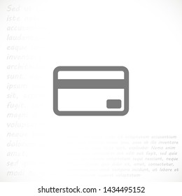 credit card vector icon 10 eps , Lorem ipsum Flat design