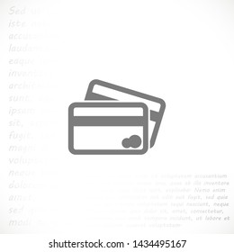 credit card vector icon 10 eps , Lorem ipsum Flat design