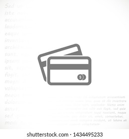credit card vector icon 10 eps , Lorem ipsum Flat design