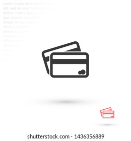 credit card vector icon 10 eps , Lorem ipsum Flat design