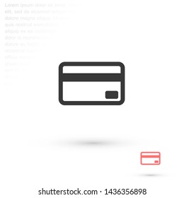 credit card vector icon 10 eps , Lorem ipsum Flat design
