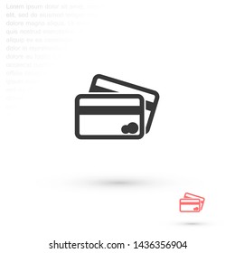 credit card vector icon 10 eps , Lorem ipsum Flat design