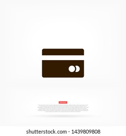 credit card vector icon 10 eps , Lorem ipsum Flat design