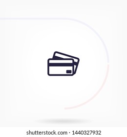 credit card vector icon 10 eps , Lorem ipsum Flat design