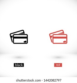 credit card vector icon 10 eps , Lorem ipsum Flat design