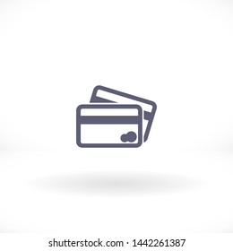 credit card vector icon 10 eps , Lorem ipsum Flat design