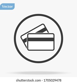 Credit Card Vector Icon 10 Eps , Lorem Ipsum Flat Design