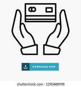 Credit card vector icon