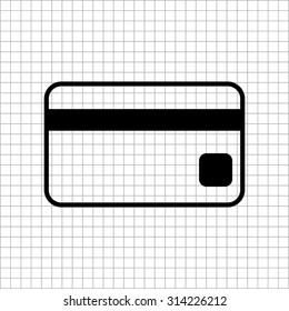 Credit card  - vector icon