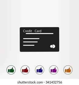 credit card vector  icon