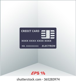 Credit Card vector Icon.