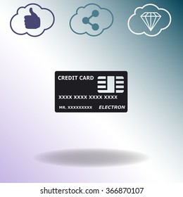 Credit Card vector Icon.
