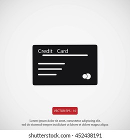 credit card vector  icon