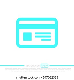 Credit card vector icon