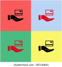 Credit card vector  icon.