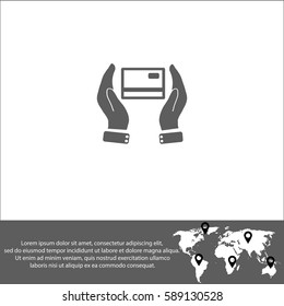 Credit card vector  icon.