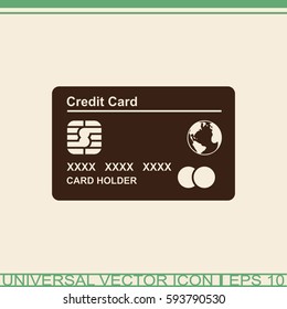Credit Card vector Icon.