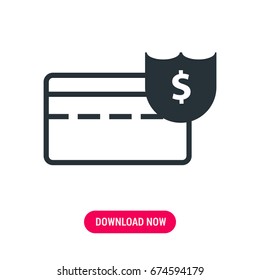 Credit card vector icon 