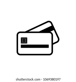 Credit Card Vector Icon. Bank card icon vector. Card Vector Icon Isolated on White Background