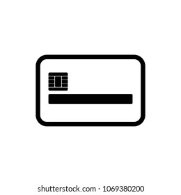 Credit Card Vector Icon. Bank card icon vector. Card Vector Icon Isolated on White Background