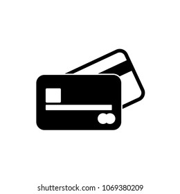 Credit Card Vector Icon. Bank card icon vector. Card Vector Icon Isolated on White Background