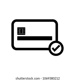 Credit Card Vector Icon. Bank card icon vector. Card Vector Icon Isolated on White Background