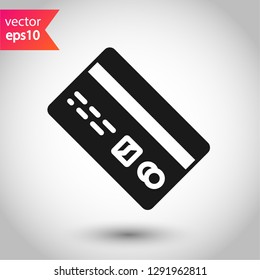 Credit card vector icon. Bank card outline icon design. Credit card vector sign. EPS 10 flat symbol. Credit card line icon.  