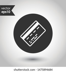 Credit card vector icon. Bank card outline icon design. Credit card vector sign. EPS 10 flat symbol. Credit card line icon. Round icon design