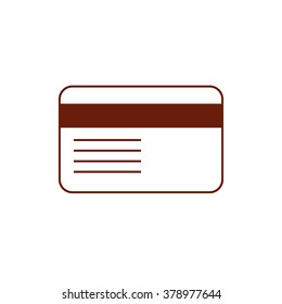 Credit card. Vector icon brown
